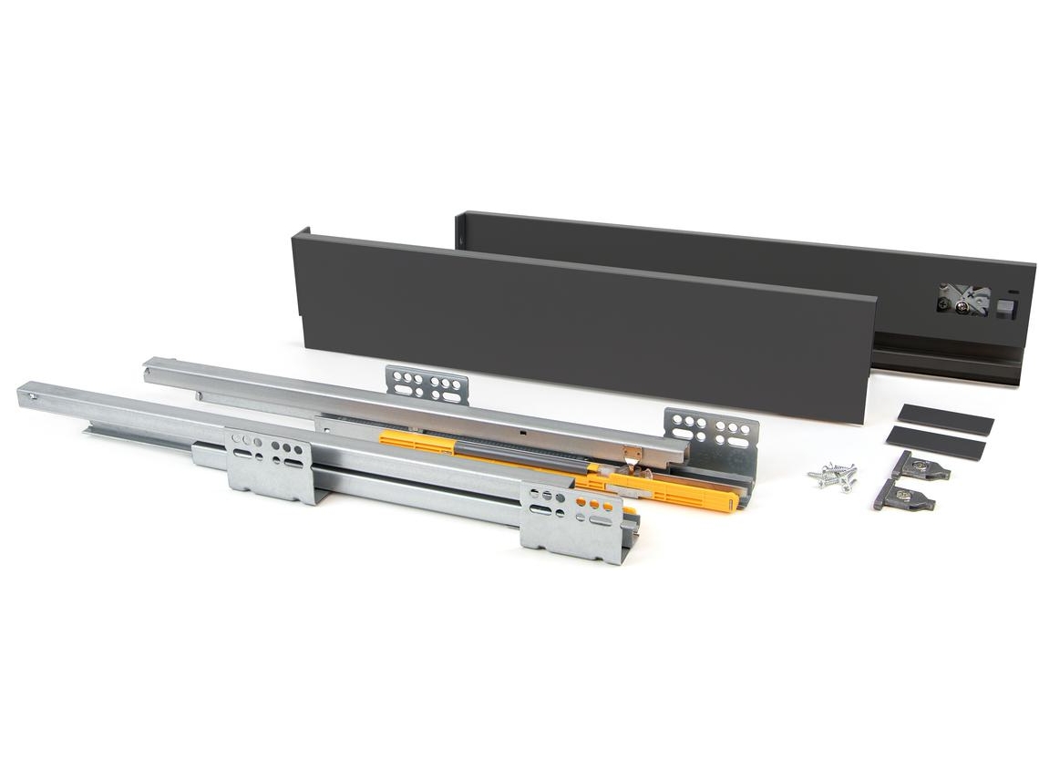 EMUCA Cajón Exterior Concept 30 Kg Alto 105 Mm- 300- Gris Antracita- Acero