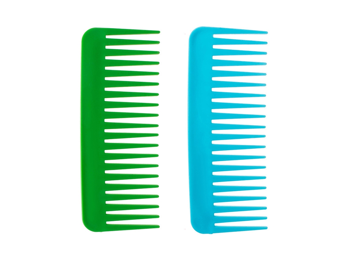 Set de 2 Peines Grandes de Dientes Anchos para Cabello Rizado, Sin Mango TRUYUETY