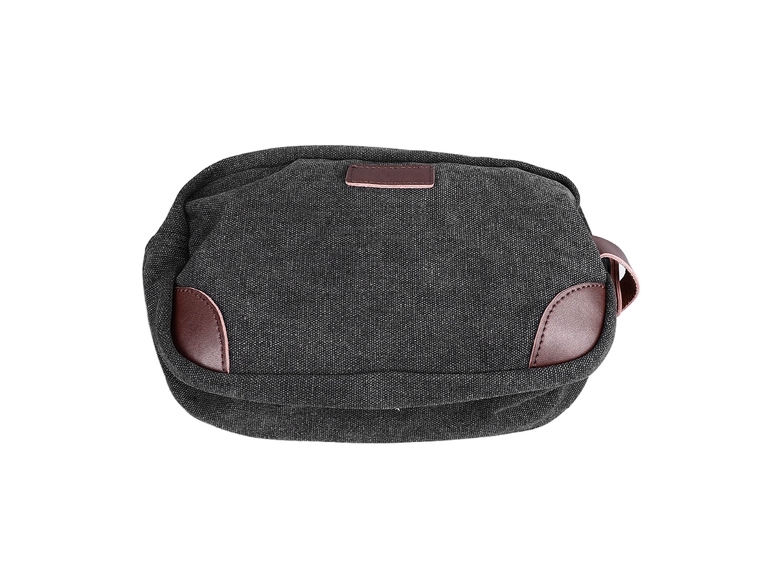 Bolsa de cosméticos negra de gran capacidad, estilo coreano, multifuncional, ligera y portátil, para viajes al aire libre.