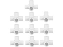Juego de 10 accesorios para tubería de PVC, con cuatro ángulos, ideales para sistemas de riego EE.