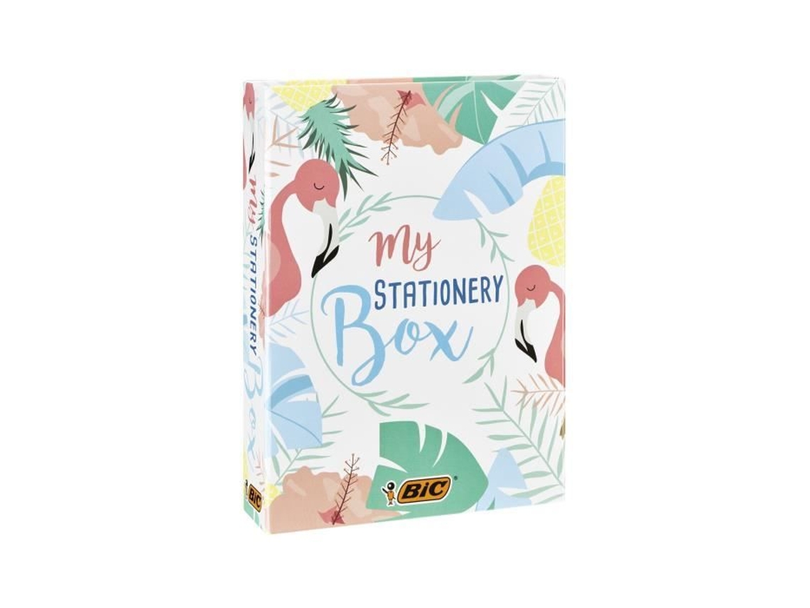 BIC My Stationery Box 28 productos de escritura 10 rotuladores/6 bolígrafos/4 rotuladores/1 cinta correctora/5 rotuladores permanentes 2