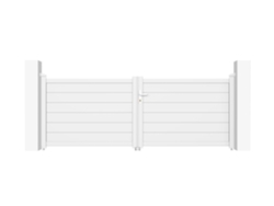 Puerta batiente de aluminio soldado EIGER 3m H.115cm blanco