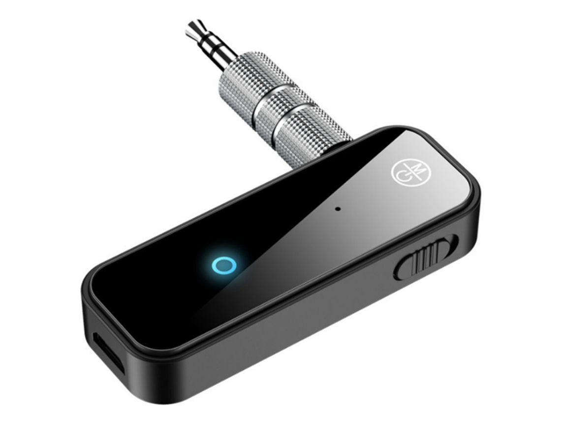 Transmisor y receptor Bluetooth 2 en 1 con batería de 4 horas de duración para una transmisión de audio clara YIZHOOD Negro