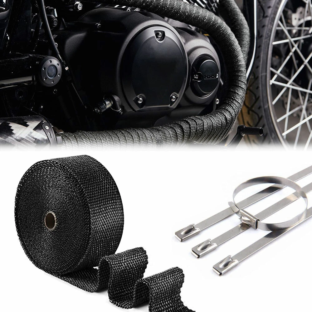 Fita Térmica Aislante Para Coletores De Moto 900°, Escura, 5 X 15 M 4r Quattroerre.it