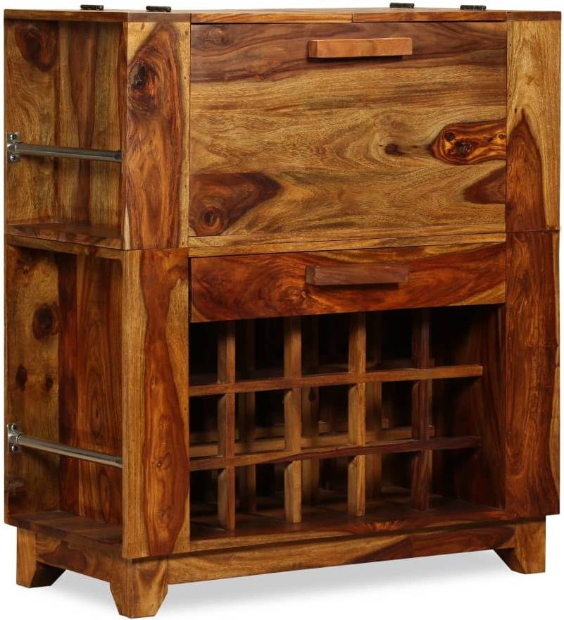 Mueble Bar De madera vidaxl sheesham maciza 85x40x95 cm