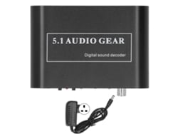 Convertidor Decodificador De Audio Digital Con Puerto Usb Dts Ac3 6ch Lpcm A Salida Analógica 5.1, Enchufe Británico De