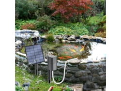 Aireador solar de 2,5 W para estanques con piedra difusora de burbujas