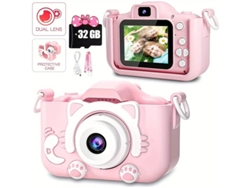 Mini cámara digital de alta definición para niños, ideal para tomar fotos y grabar videos, tarjeta de 32 g, Yizhood
