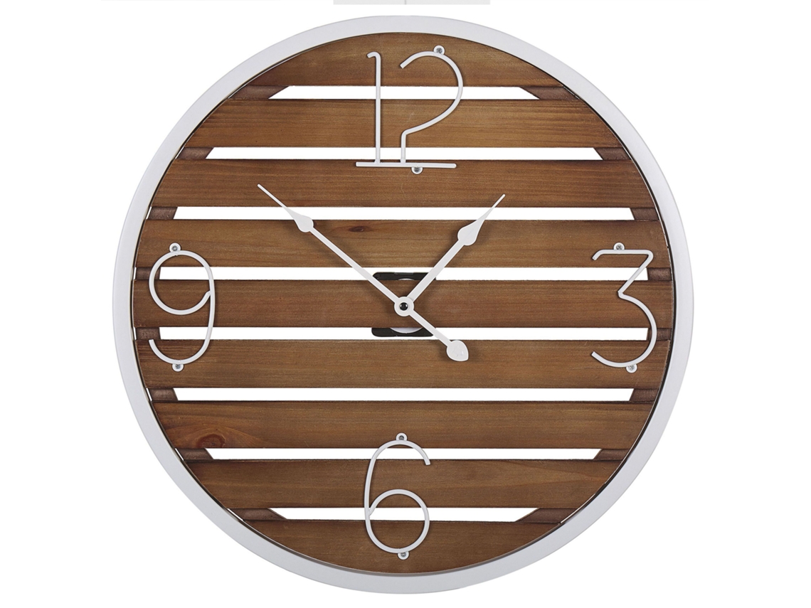 Reloj de pared BELIANI Arriaga de Madera de abeto Madera oscura 50x2x50