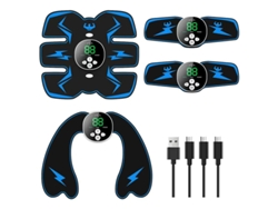 Masajeador SPQMENT para estimulación y tonificación muscular de cuerpo completo (azul)