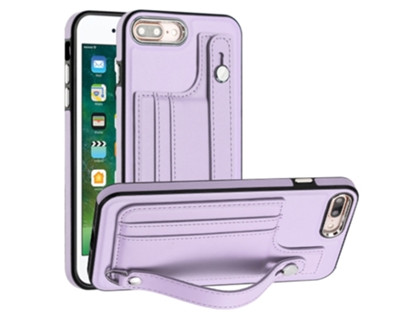 Funda Mobile Phone Cases Shockproof With Wrist para iPhone 6 Plus Piel Marrón