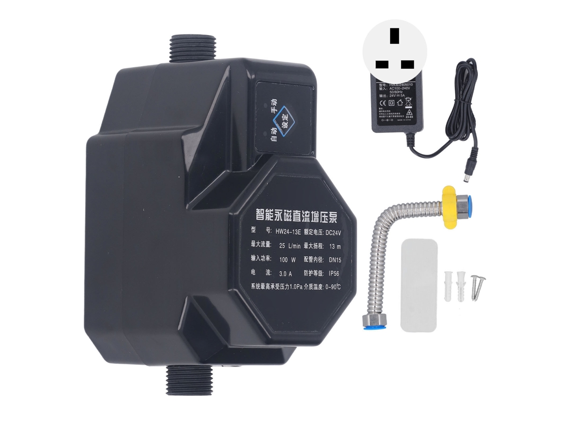 Bomba De Aumento De Presión De Agua Casera 24v Automática 100w Con Control Por Botón, Ideal Para Duchas Y Hogar.