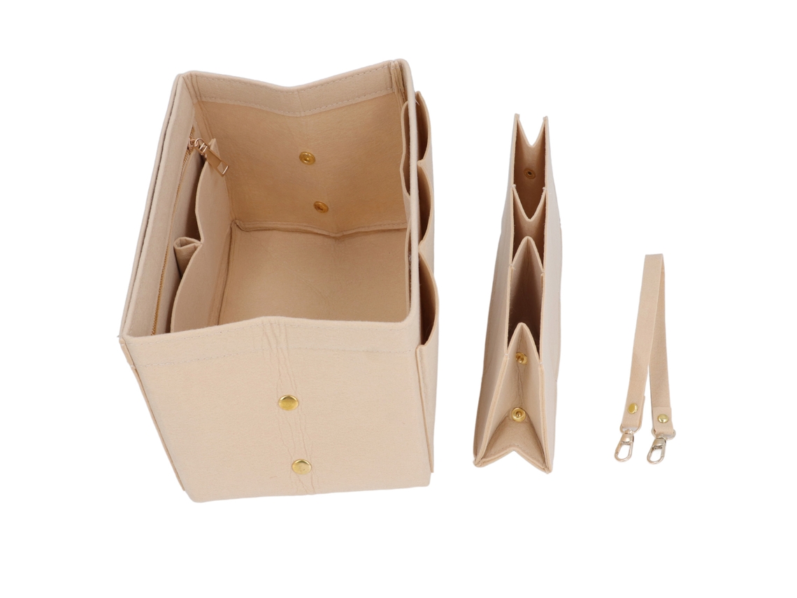 Organizador De Fieltro Para Bolso Con Gran Capacidad Y Separadores Extraíbles.