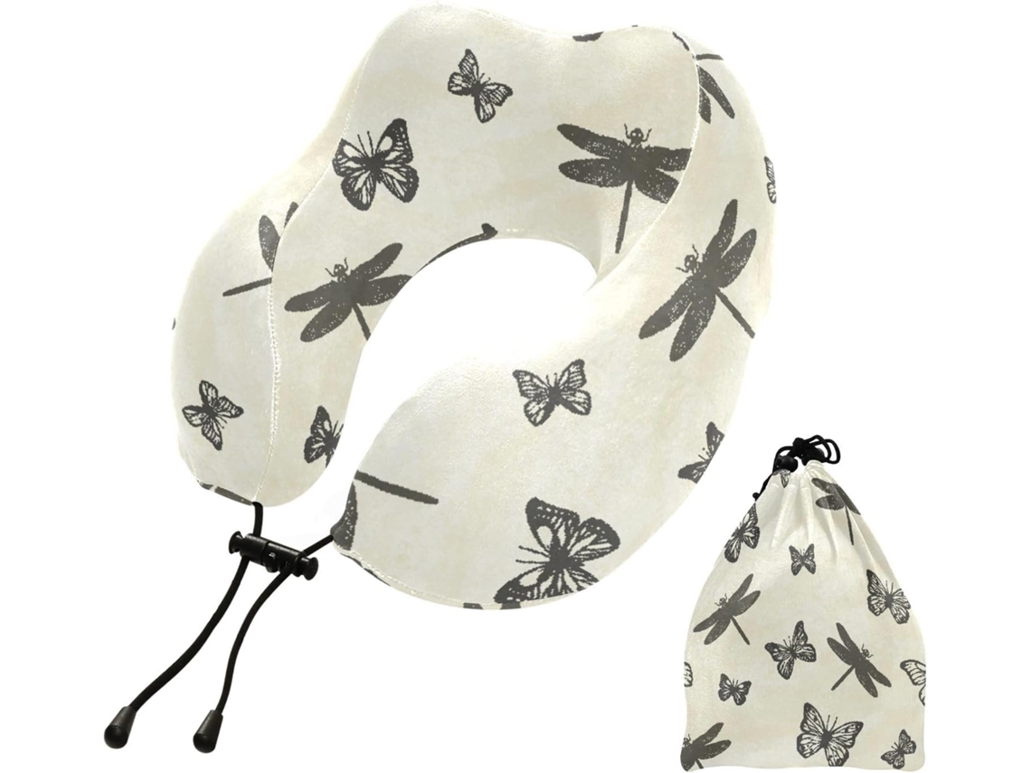 Almohada Viaje Dormir Aviones, Espuma Viscoelástica Poliéster Viscoelástica. Fácilmente Soporte Fácil