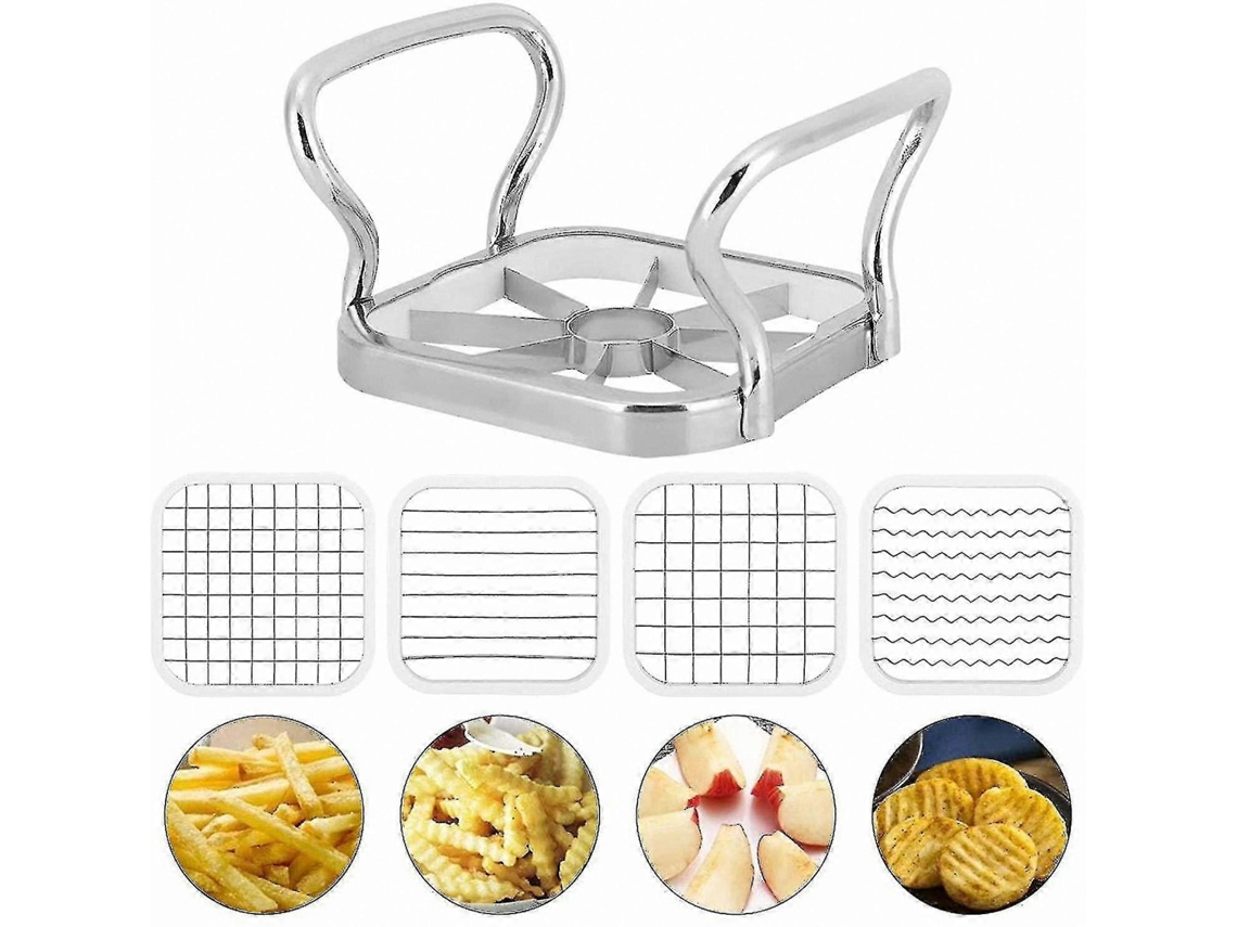 Cortador manual de papas fritas, rebanador y fabricante de papas fritas de acero inoxidable Rosewell