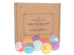 Set De 9 Bolas De Baño 60g Con Fragancia Hidratante Y Exfoliante Para Piel Suave Y Delicada