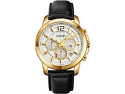 Reloj de pulsera clásico multifuncional para hombre, cronógrafo, esfera grande, militar, deportivo, resistente al agua, con correa de cuero