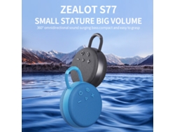 Altavoz Bluetooth Portátil E Impermeable Zealot S77 Con Sonido Envolvente De 360º, 1800 Mah, Para Uso En Exteriores Y Fiestas.
