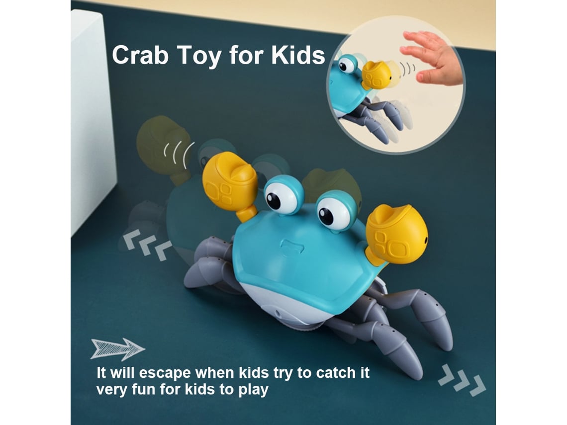 Ats-juguete Cangrejo Para Bebés Con Música Y Luz Juguete De Tiempo De Panza Interactivo Usb Recargable Para Niños 6-12 Meses 1-3 Años