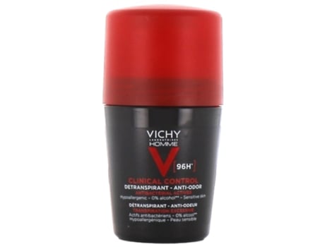 Desodorante Homme Clinical Control Desodorante Antiolor 96H Roll-On 50 Ml VICHY