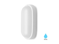 Aplique LED ovalado de pared 12 W negro 3 en 1 IP65
