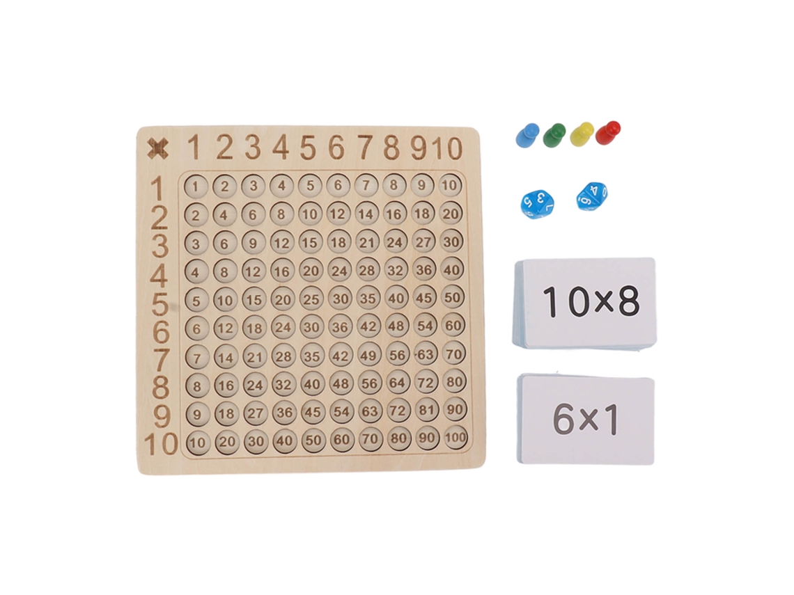 Juego de mesa de multiplicación 2026 para niños - Juguete de madera - Material didáctico para la primera infancia