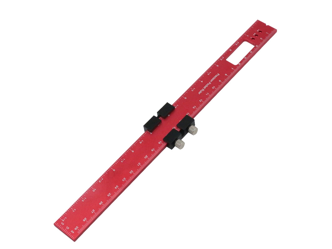Regla De Marcado Para Carpintería Con Escalas Métricas E Imperiales En Aleación De Aluminio.