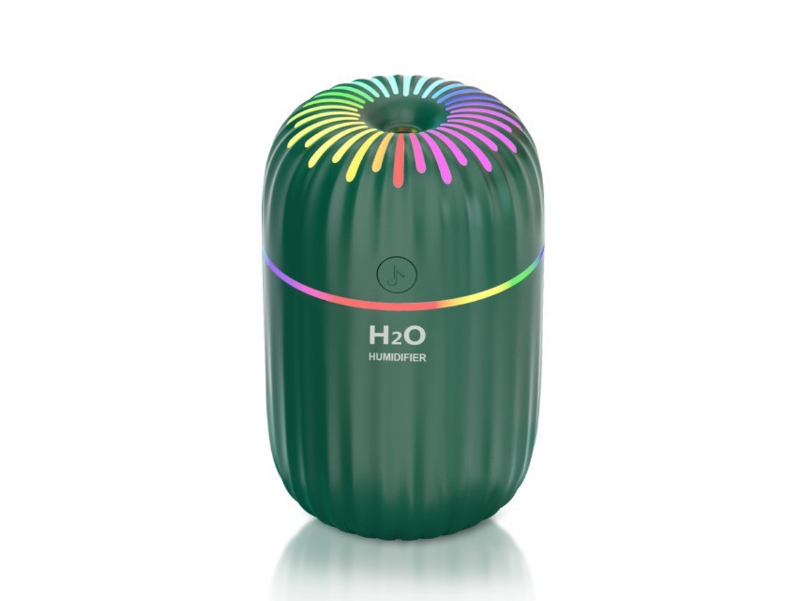 Humidificador VANJL Difusor De Aceite Aromático Fuegos Artificiales Pulverizador De Niebla 300 Ml-Verde