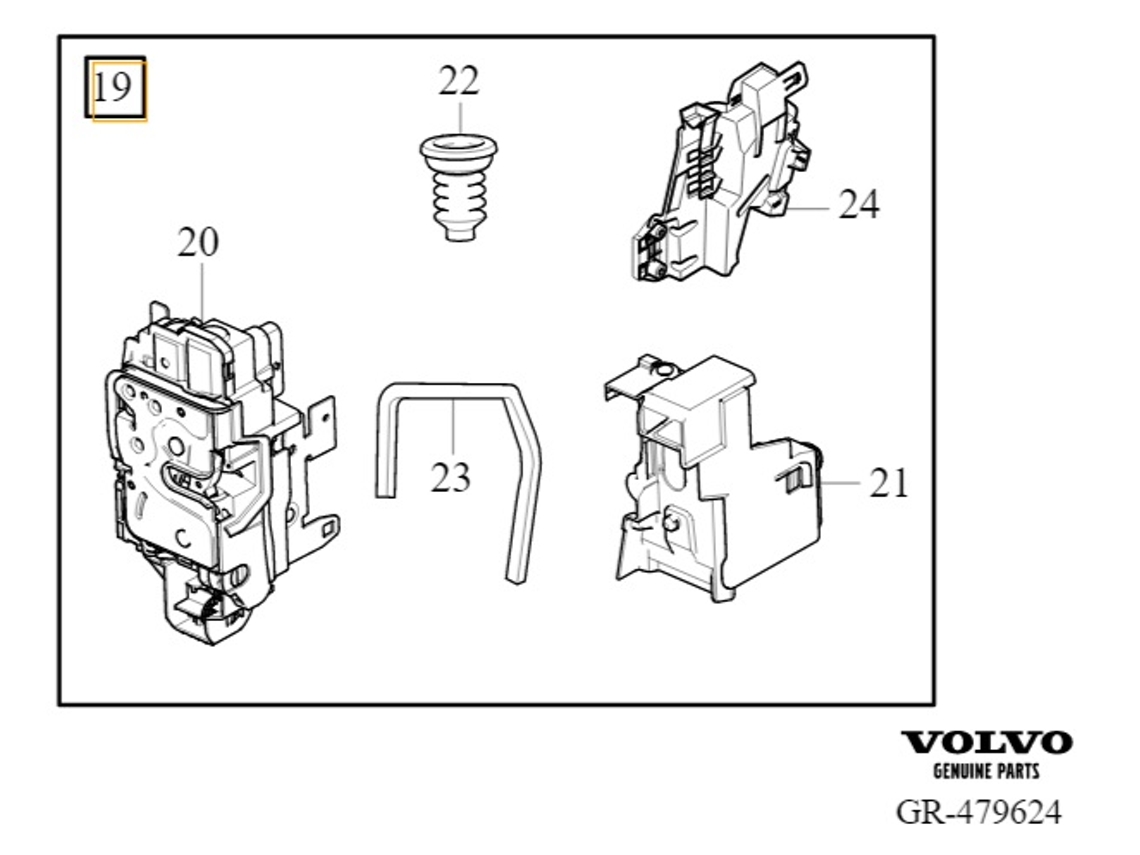 Cerradura Puerta Trasera Volvo Xc90 Ii Derecha Kpl Oe 32310871