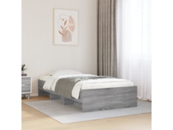 Estructura De Cama Madera De Ingeniería Gris Sonoma 75x190 Cm