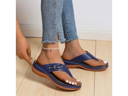 2026-sandalias Ortopédicas Para Mujer Con Cuña Suelas Ergonómicas Zapatos Cómodos Playa Exterior Xfb 37 Azul