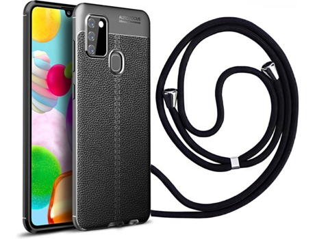 Funda Samsung A21S Rugged Leather con Collar Negro