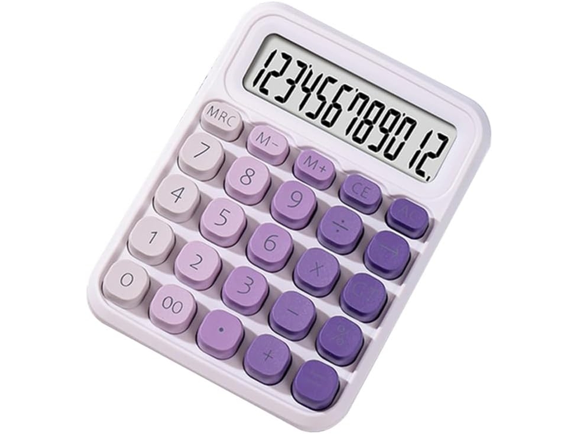 Calculadora De 12 Dígitos Con Doble Fuente De Alimentación Para Electrónica Doméstica.