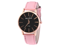 Reloj De Pulsera Zhoulianfa Fashion Leisure Para Hombre Con Correa De Cuero Sintético, Cuarzo Rosa F334-ma-6