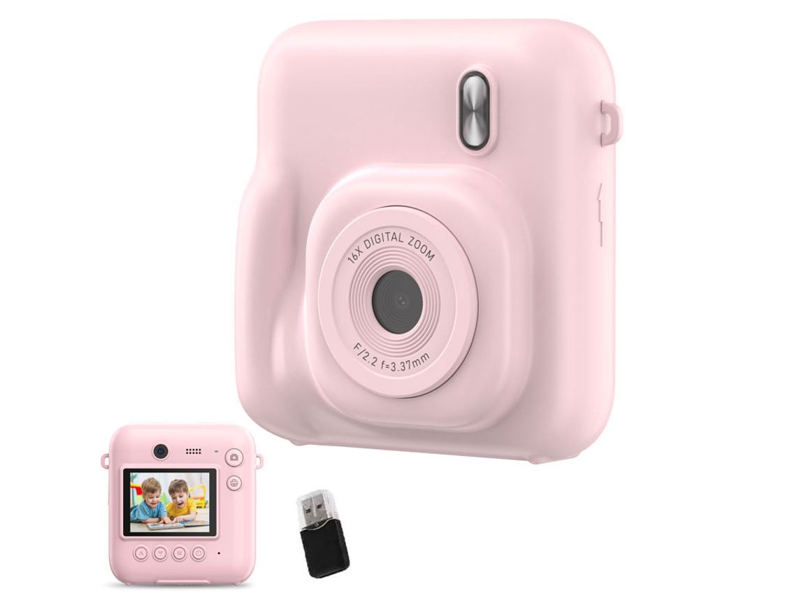 Cámara De Fotos Instantánea Para Niños Szsmart Dc506 48mp 1080p Cámara Dual Regalo Juguete Para Niños Y Niñas - Rosa