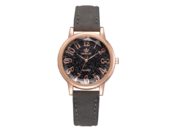 Reloj De Pulsera Digital De Cuarzo Clásico Para Mujer Con Correa De Piel Sintética Gris.