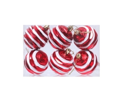 Adornos navideños, colgantes pequeños, regalo de Navidad estilo 1 Yunzii (6 piezas)