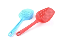Escurridores de pasta grandes, escurridor de pasta de 34 cm, cuchara para espaguetis, cuchara ranurada para escurrir pasta (3 piezas)