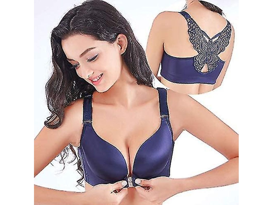2026-sujetador Comfort Rose Con Cierre Frontal Y Diseño De T-back Floral Para Mujer, Sin Aros Y Suave