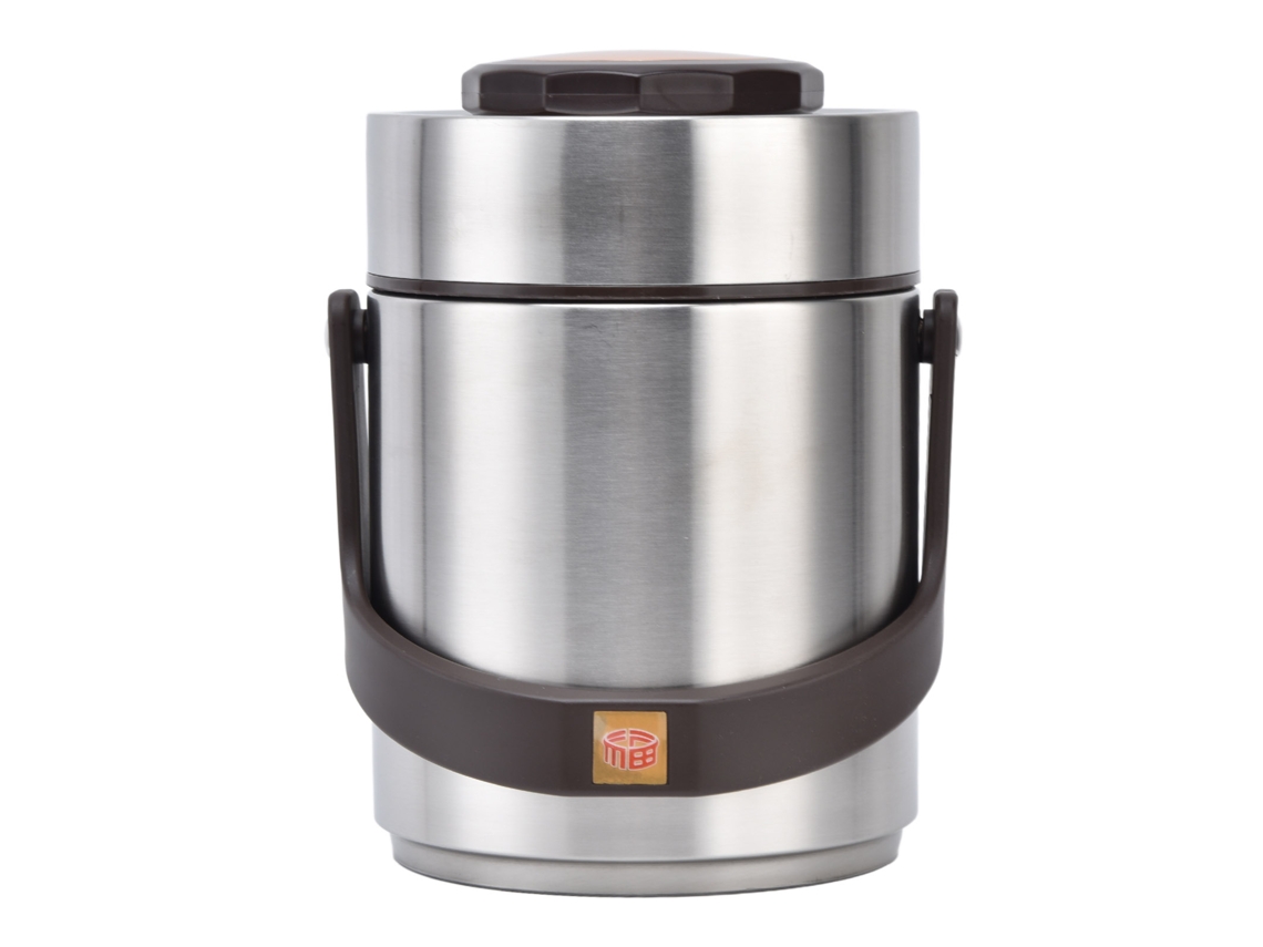 Caja De Almuerzo Bento De Acero Inoxidable 304, Gran Capacidad 1500ml, Aislamiento Al Vacío, Anti-fugas