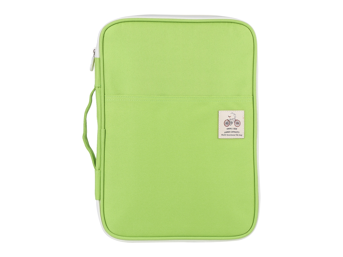Carpeta De Documentos A4 Organizador De Portafolio Bolsa Con Cremallera Para Notebooks Y Archivos (verde Claro)