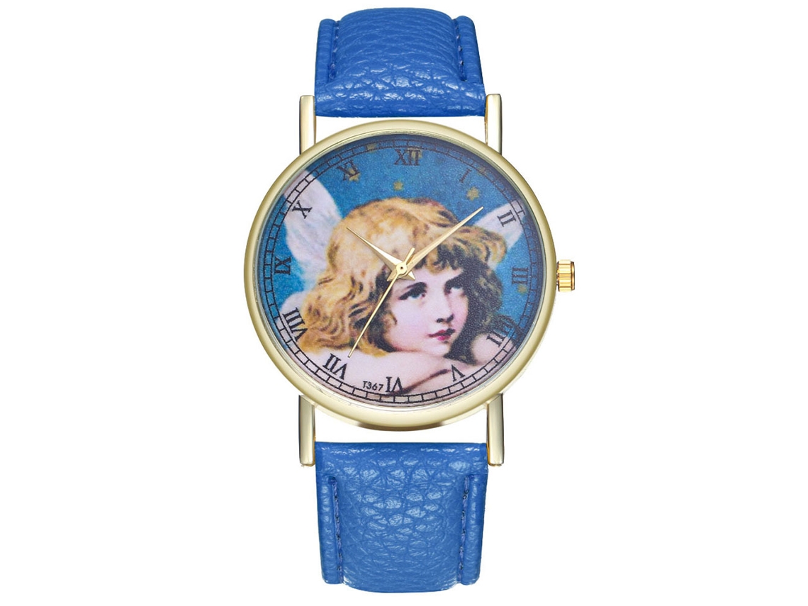 Reloj De Pulsera Analógico De Cuarzo De Aleación Azul Clásico Zhoulianfa