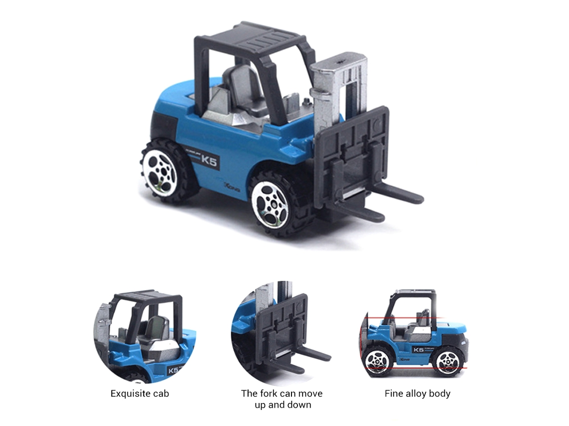 6 Mini Vehículos De Construcción, Modelo De Coche De Aleación Para Niños, Juguete Educativo Para Niños De 3 Años En Adelante