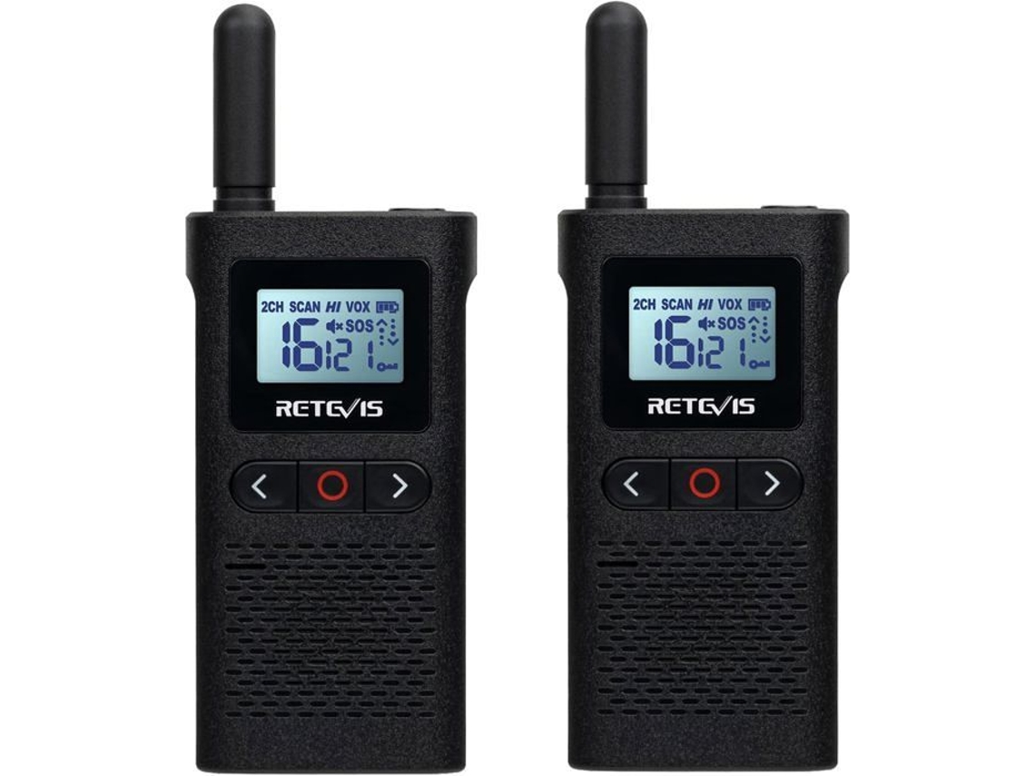 Mini walkie-talkie RB628 PMR446 recargable de 1500 mAh, Vox, pantalla LCD, ligero, profesional, para camping, Retevis