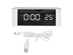 Reloj Despertador Led Con Pantalla Táctil, Pantalla Multifuncional, Termómetro Integrado Y Cable Usb.
