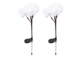 2026-2pcs Luces Solares Impermeables De Camelia Para Jardín, Luces De Hadas Decorativas Blancas Al Aire Libre