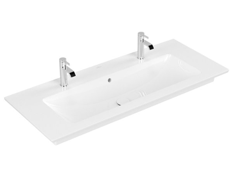 Lavabo de armarios Villeroy &amp, Boch Venticello 4104 CK, 1200x500mm, 2 agujeros para grifos, con rebosadero