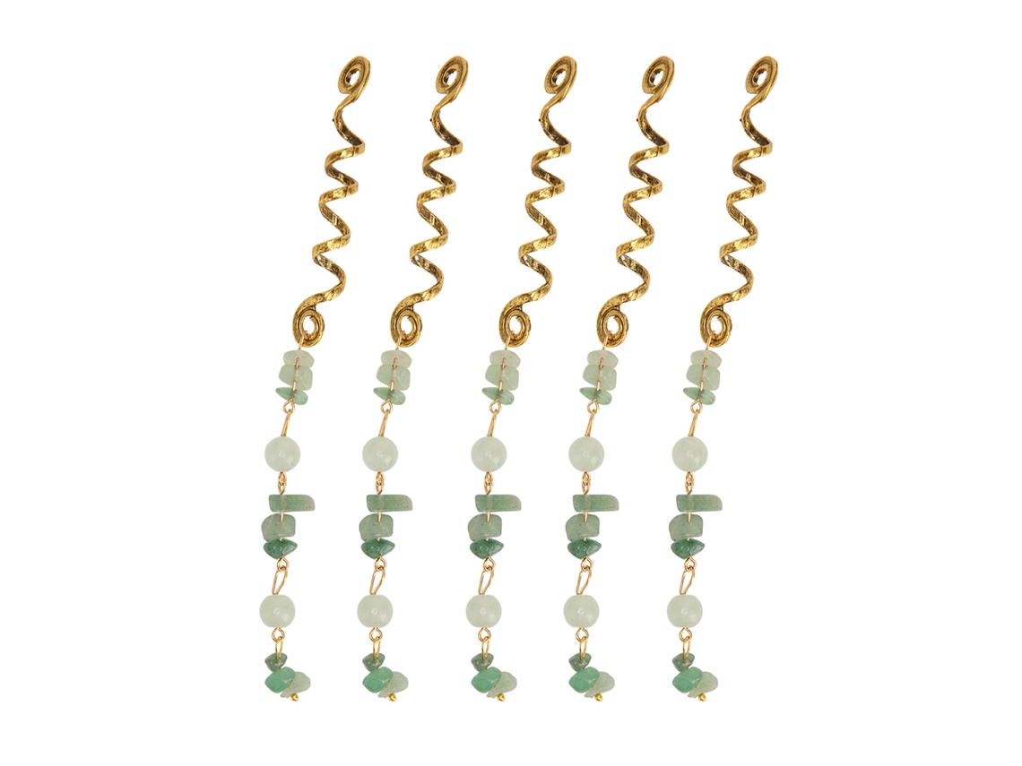 5 Anillos Grandes Verdes Para Rastas Para Joyería