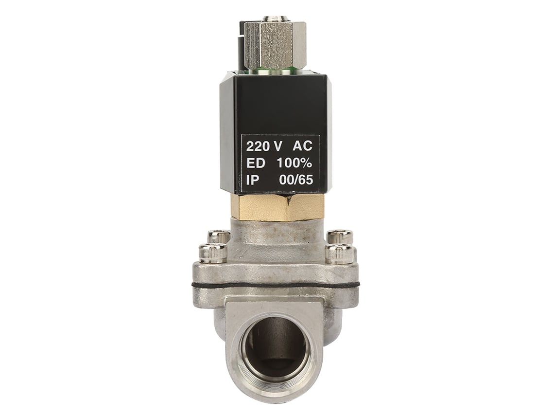 Válvula Solenoide Eléctrica Acero Inoxidable Abierta Normalmente G3/4'' Para Agua Aire (ac220v)