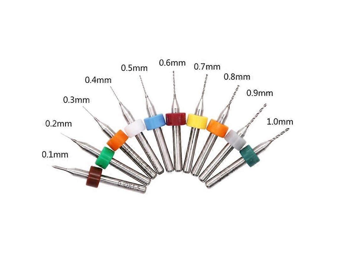 20 Brocas Mini Pcb De Carburo 0.1-1.0mm, Herramientas Rotativas Para Joyería Cnc Y Grabado Con Caja De Almacenamiento
